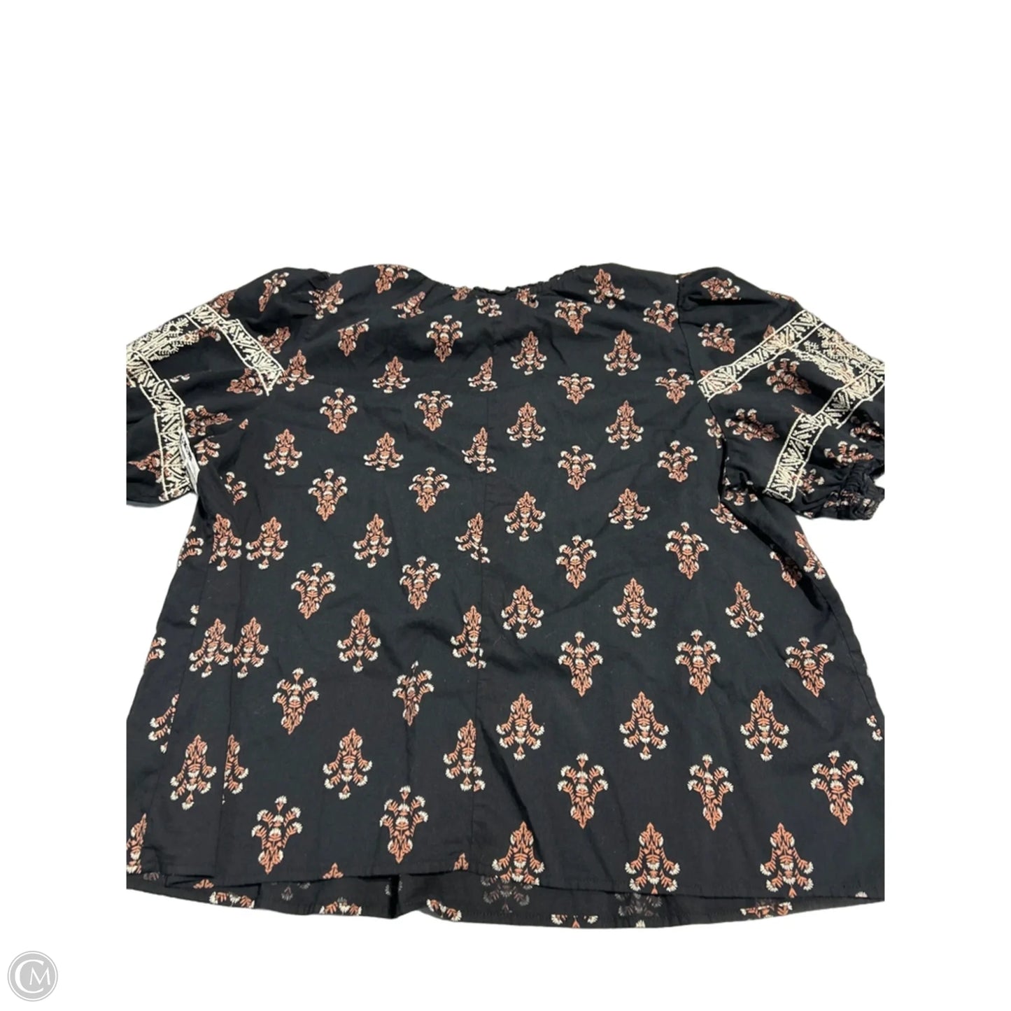 Top Short Sleeve By Knox Rose In Black, Size: Xxl