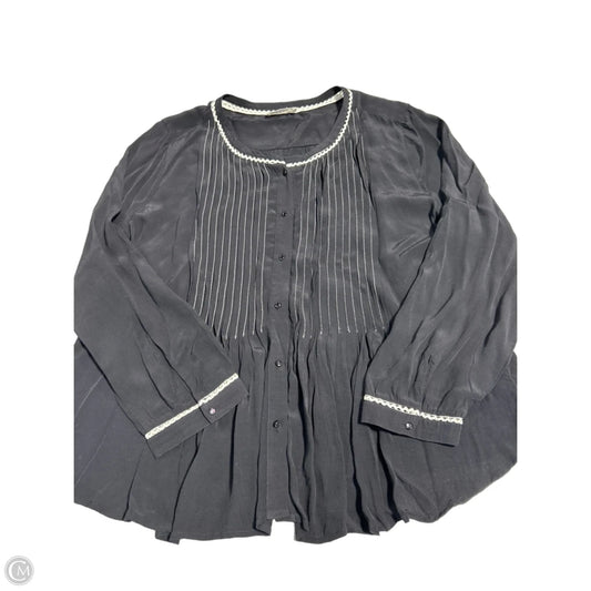 Top Long Sleeve By Velvet In Black, Size: L