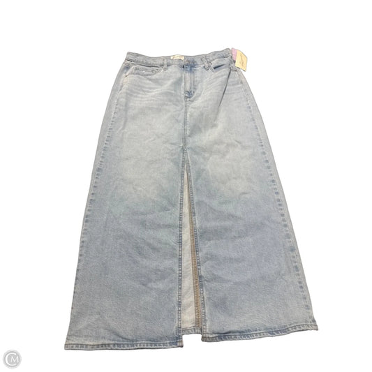 Skirt Maxi By Universal Thread In Blue Denim, Size: 12