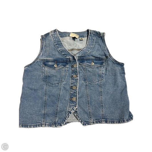 Vest Other By Universal Thread In Blue Denim, Size: L