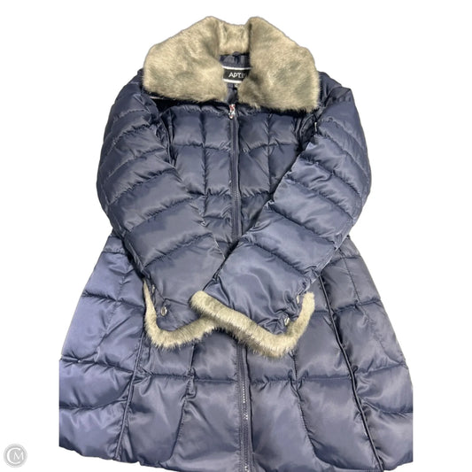 Coat Puffer & Quilted By Apt 9 In Navy, Size: S