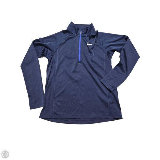 Athletic Jacket By Nike In Blue, Size: M