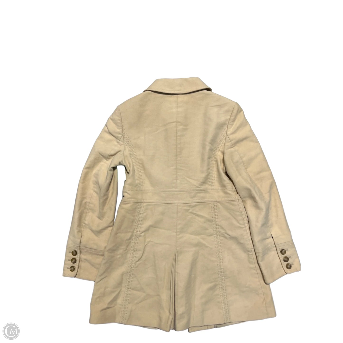 Coat Trench Coat By Ann Taylor In Tan, Size: S