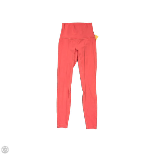 Athletic Leggings By Lululemon In Coral, Size: 4