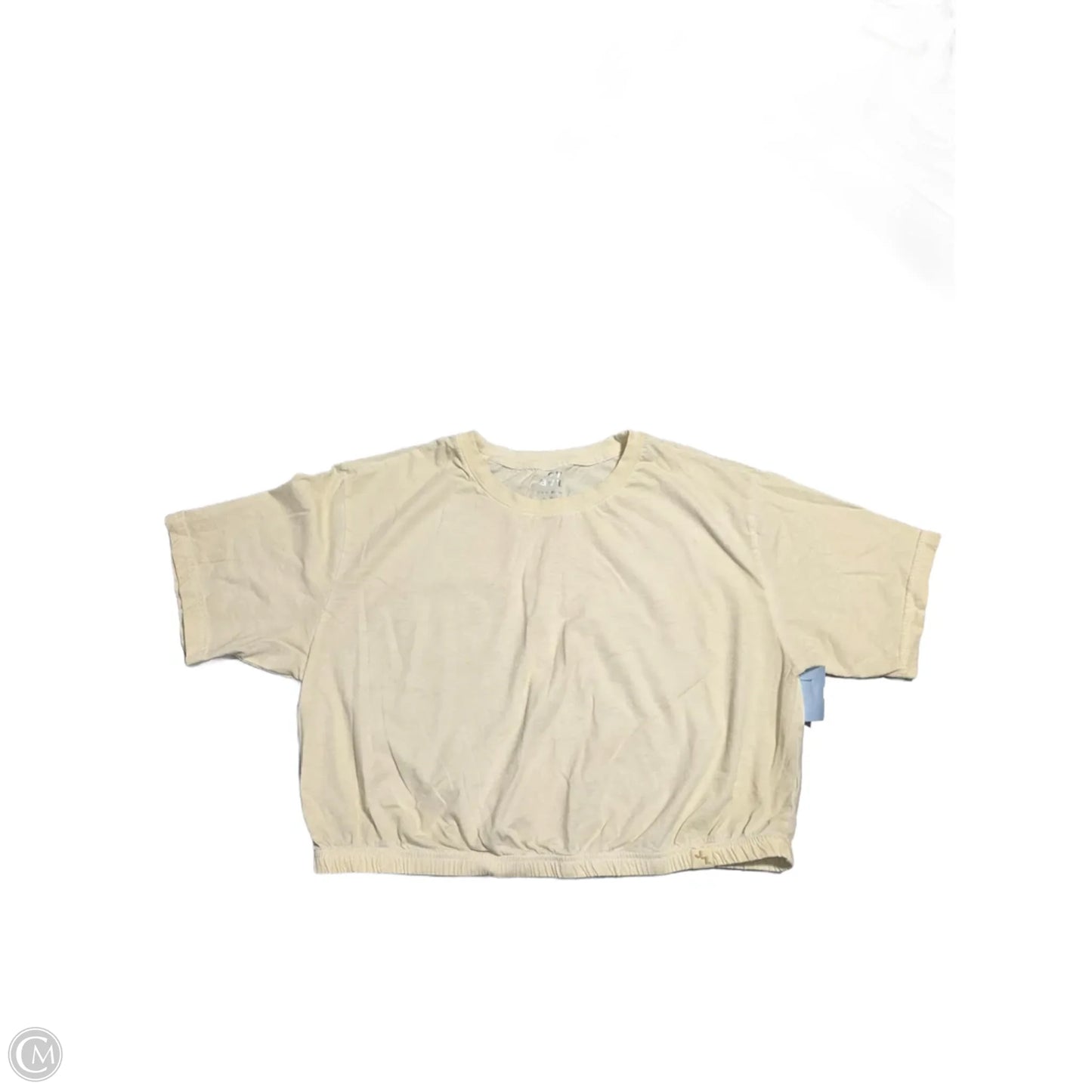 Top Short Sleeve Basic By Joy Lab In Cream, Size: M