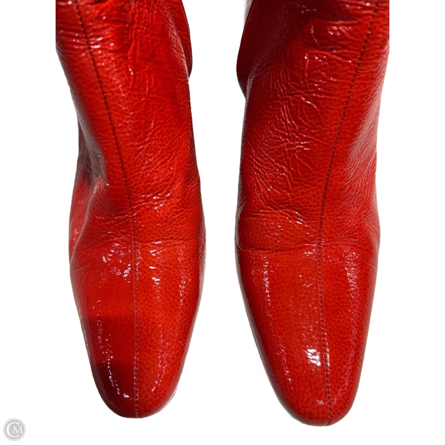 Boots Mid-calf Heels By Cma In Red, Size: 9