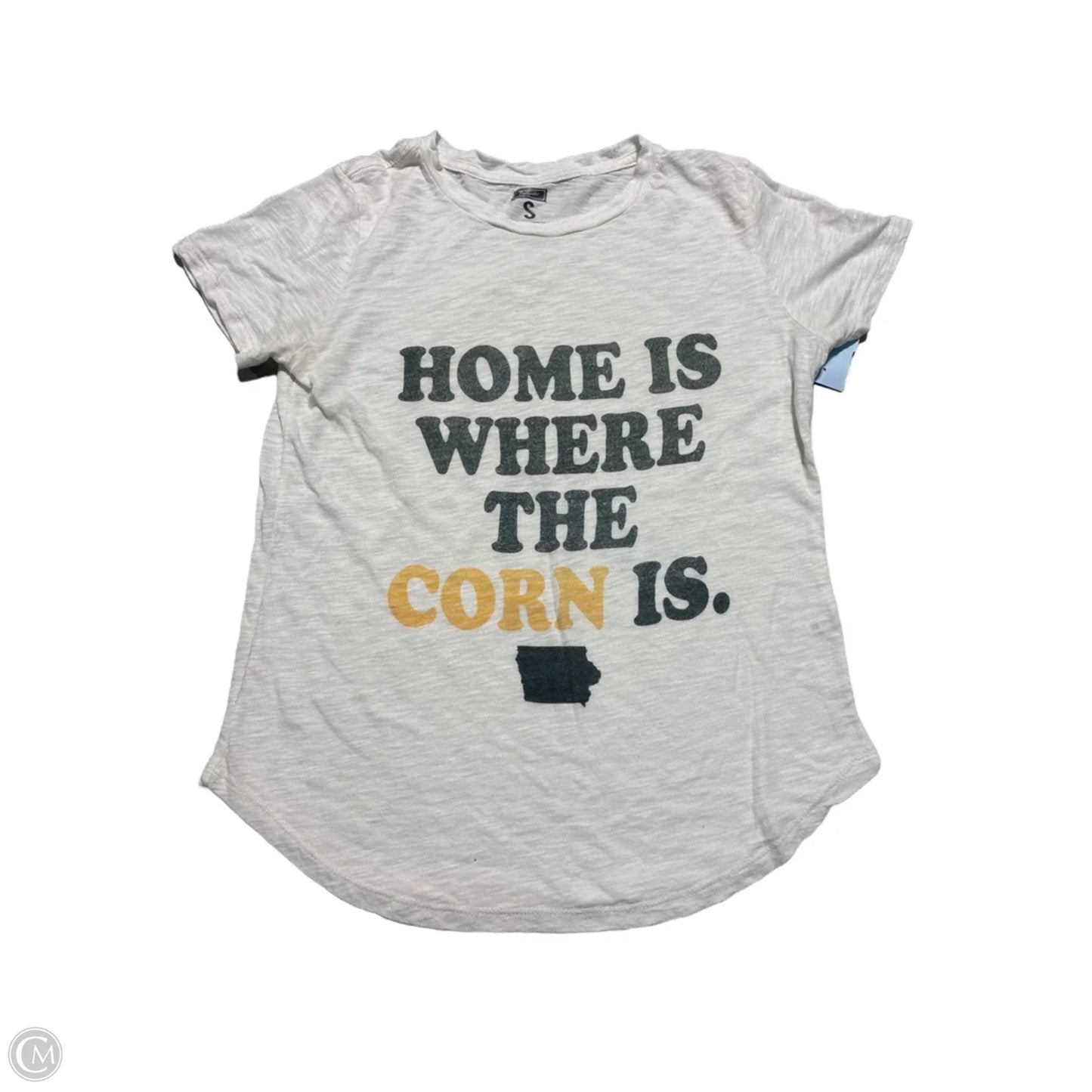 Top Short Sleeve Basic By Cme In White, Size: S