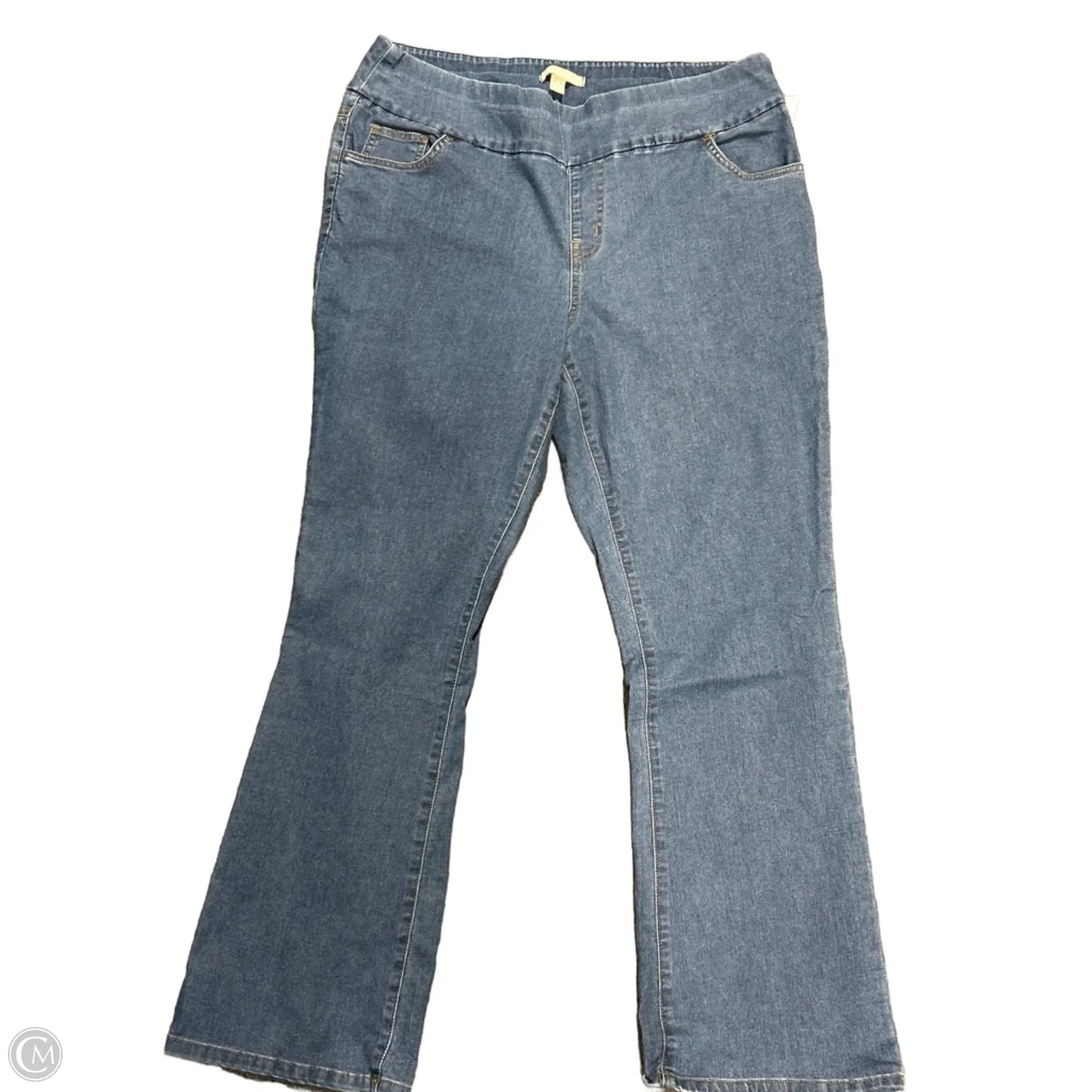 Jeans Flared By Woman Within In Blue Denim, Size: 18