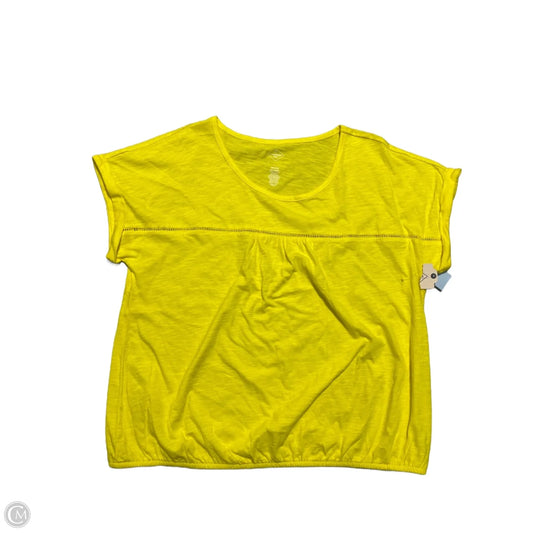 Top Short Sleeve By St Johns Bay In Yellow, Size: L
