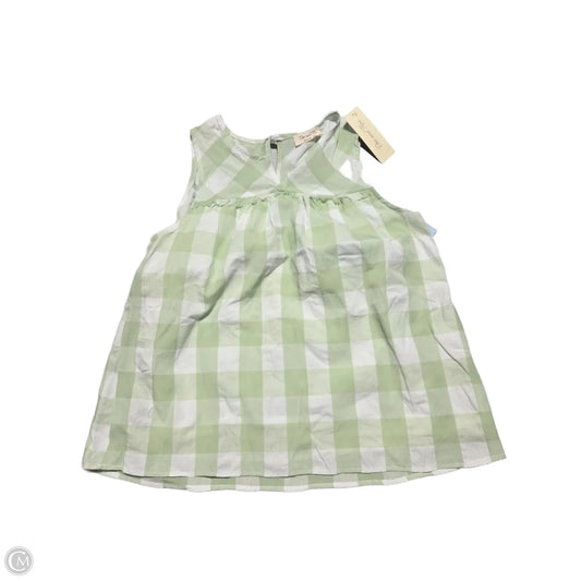 Tank Top By Doe & Rae In Green & White, Size: S