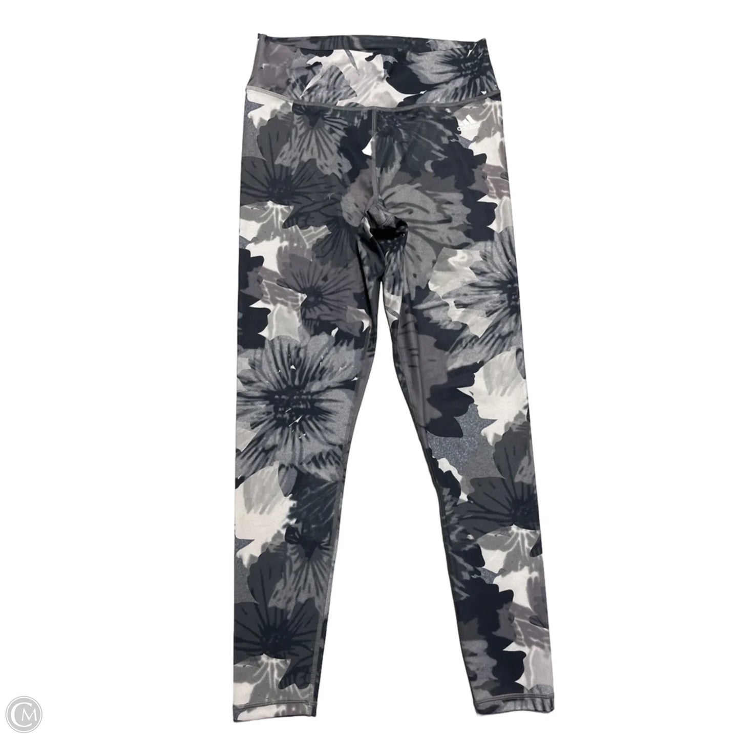 Athletic Leggings By Adidas In Floral Print, Size: L