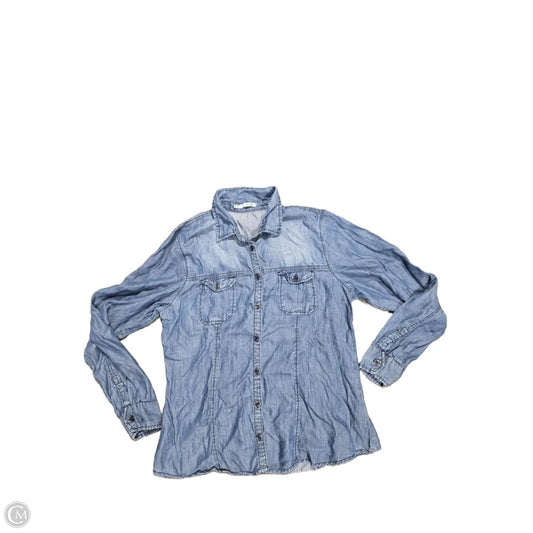 Top Long Sleeve By Maurices In Blue Denim, Size: Xl