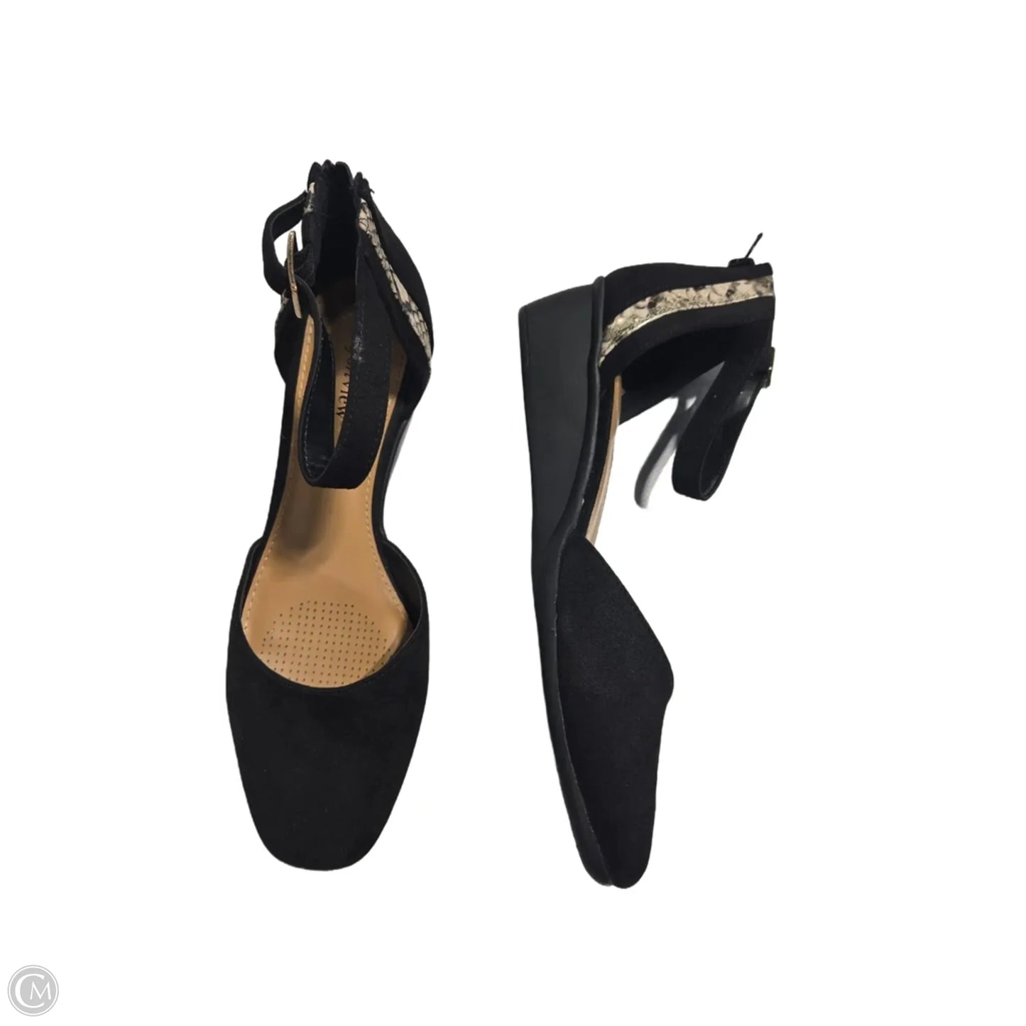 Shoes Heels Wedge By Comfortview In Black, Size: 10