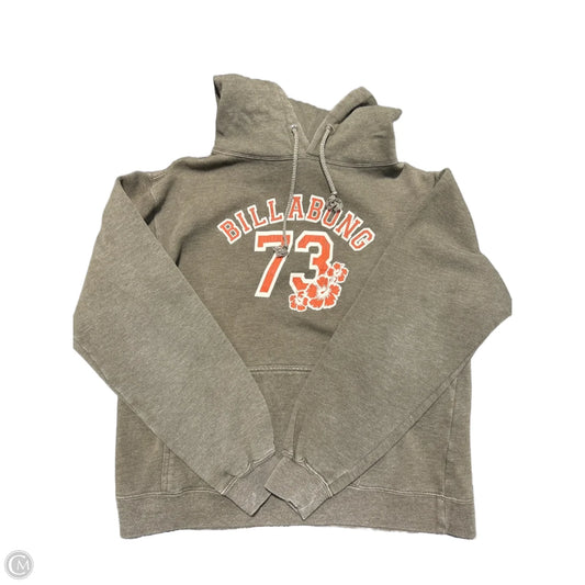 Sweatshirt Hoodie By Billabong In Green, Size: L