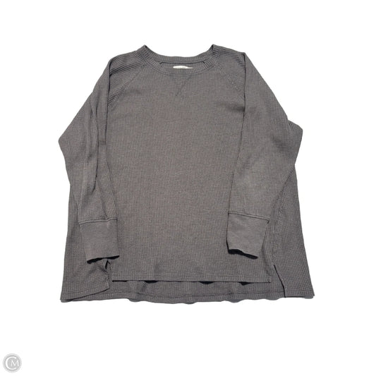 Top Long Sleeve By Terra & Sky In Grey, Size: 1x