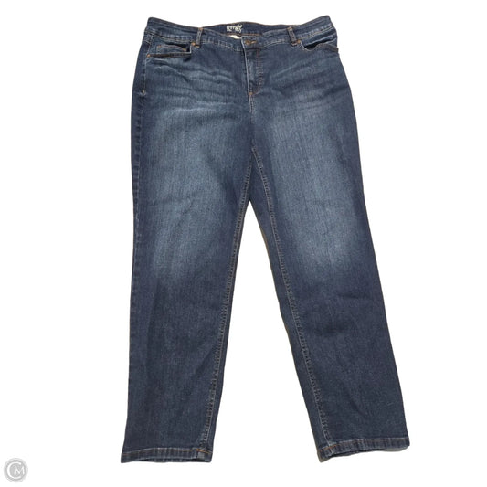 Jeans Flared By Terra & Sky In Blue Denim, Size: 18