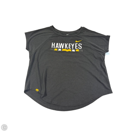 Top Short Sleeve Basic By Nike Apparel In Black & Gold, Size: M