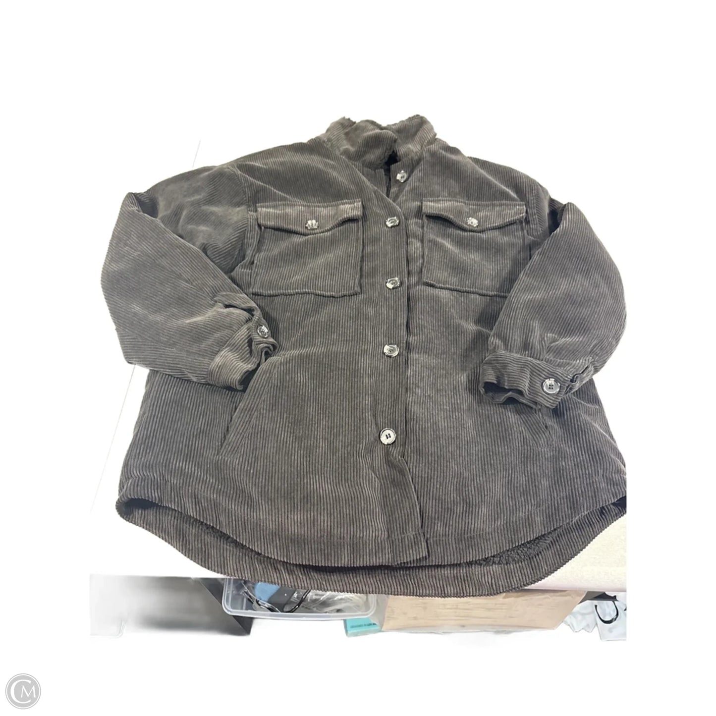 Coat Faux Fur & Sherpa By Ashley In Black, Size: Xl