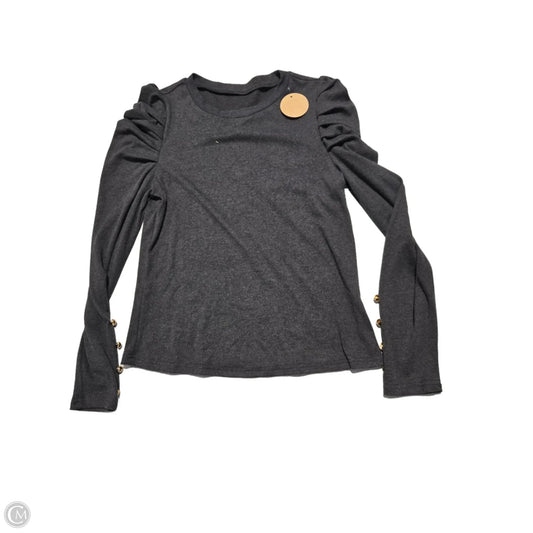Top Long Sleeve By Cme In Grey, Size: S