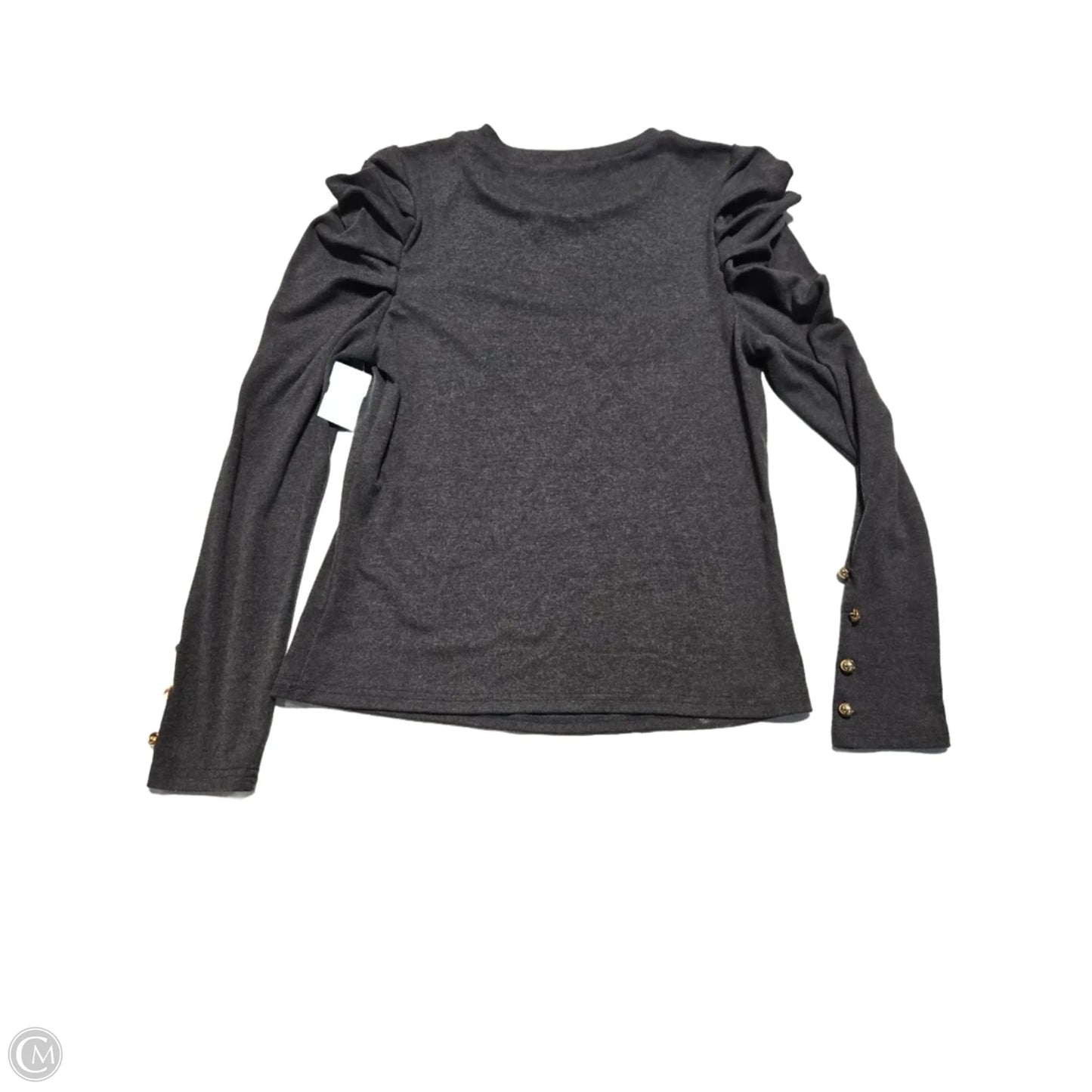 Top Long Sleeve By Cme In Grey, Size: S