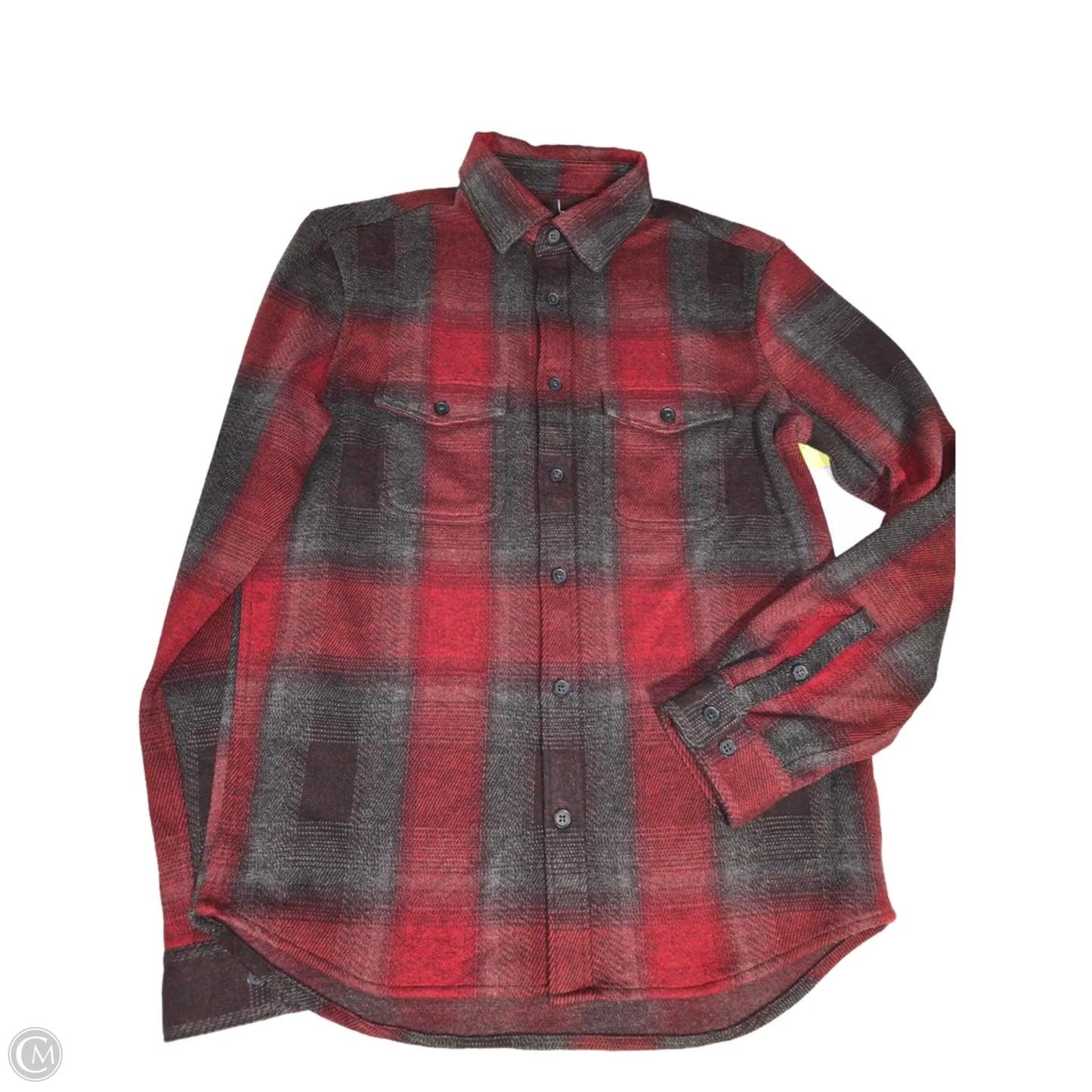 Top Long Sleeve By Express In Plaid Pattern, Size: S