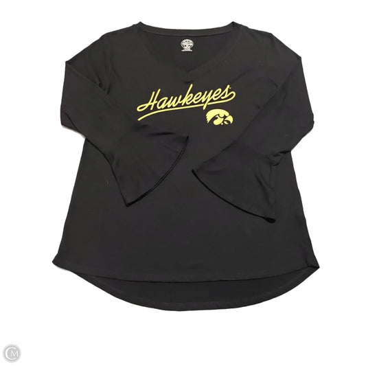 Top Long Sleeve By Cme In Black & Gold, Size: M