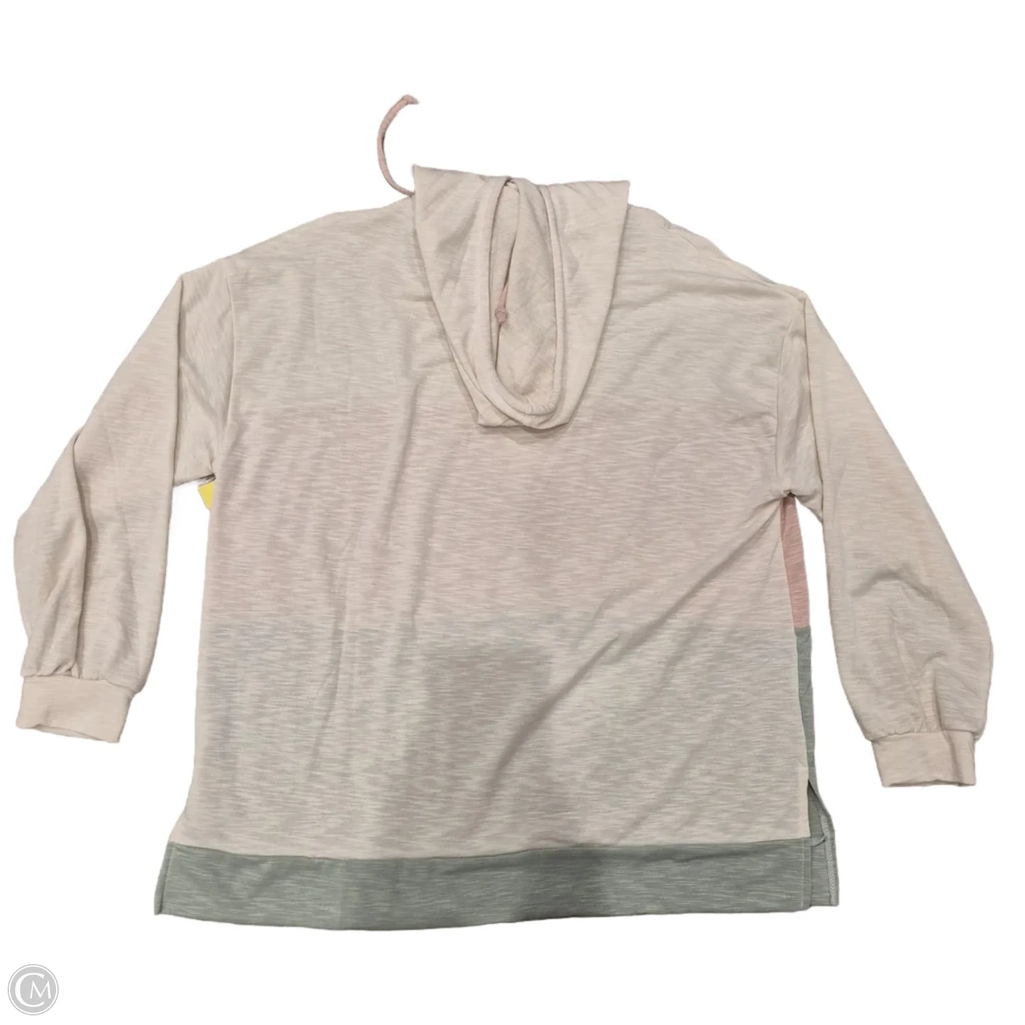 Top Long Sleeve By Bibi In Cream & Pink, Size: M