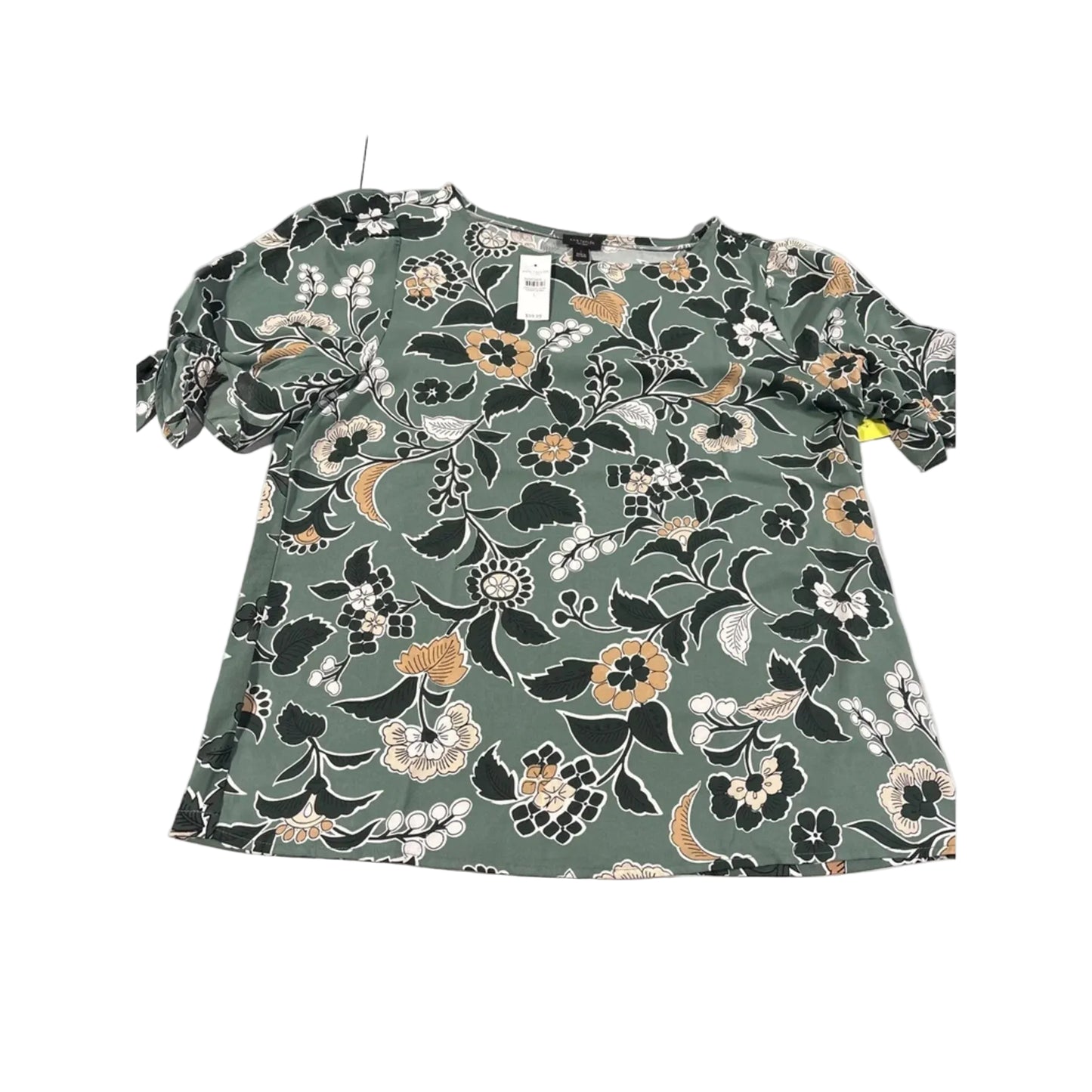 Top Short Sleeve By Ann Taylor In Floral Print, Size: L