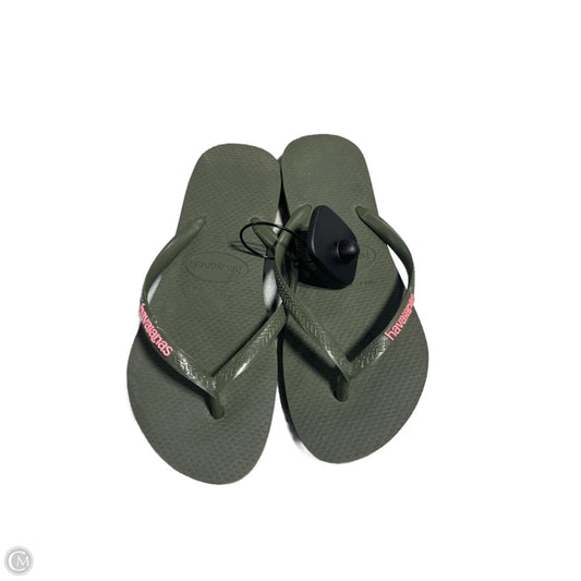 Sandals Flip Flops By Havaianas In Green, Size: 6