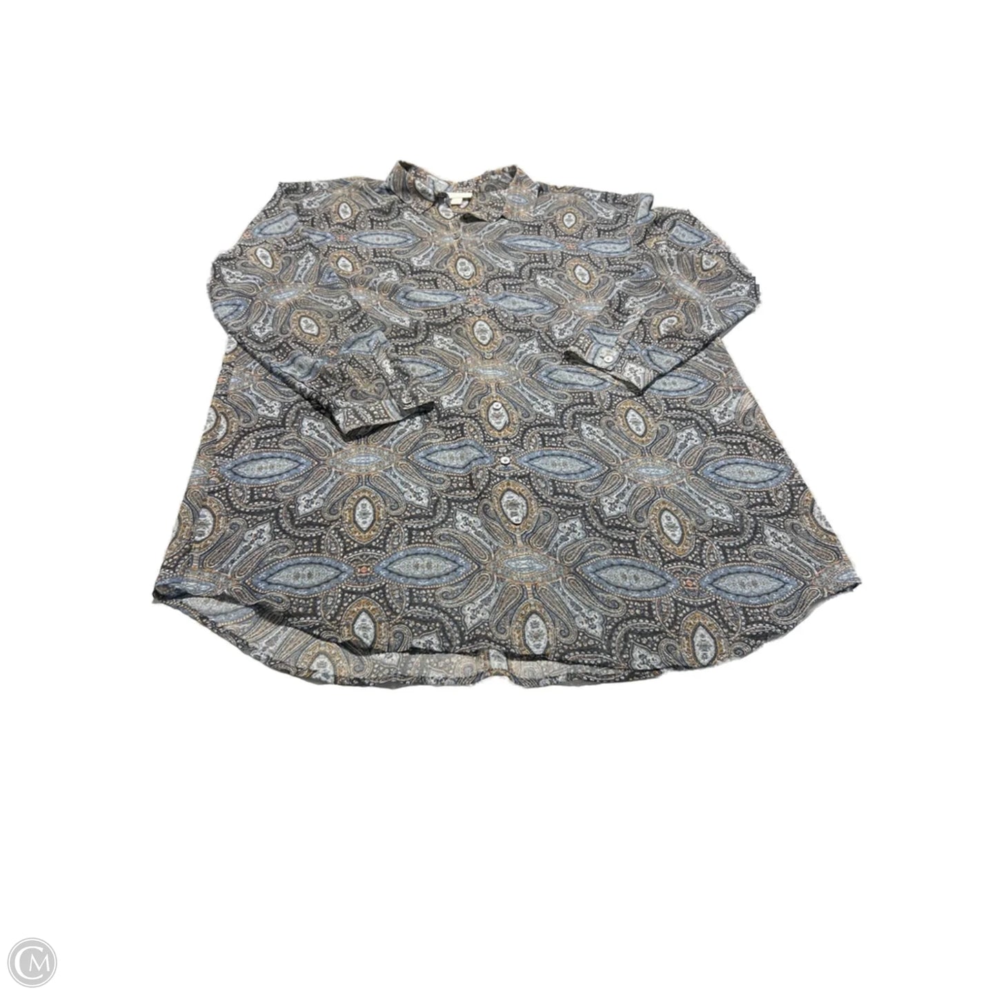 Top Long Sleeve By J. Jill In Grey, Size: Xl