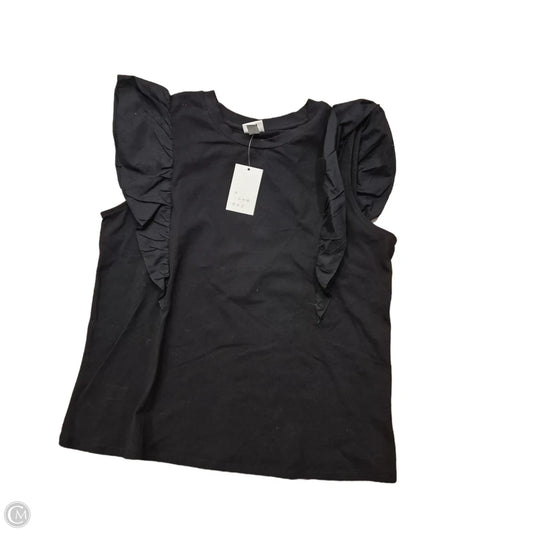 Top Short Sleeve By A New Day In Black, Size: M