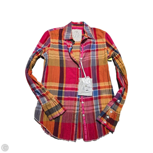 Top Long Sleeve By Cmc In Plaid Pattern, Size: M