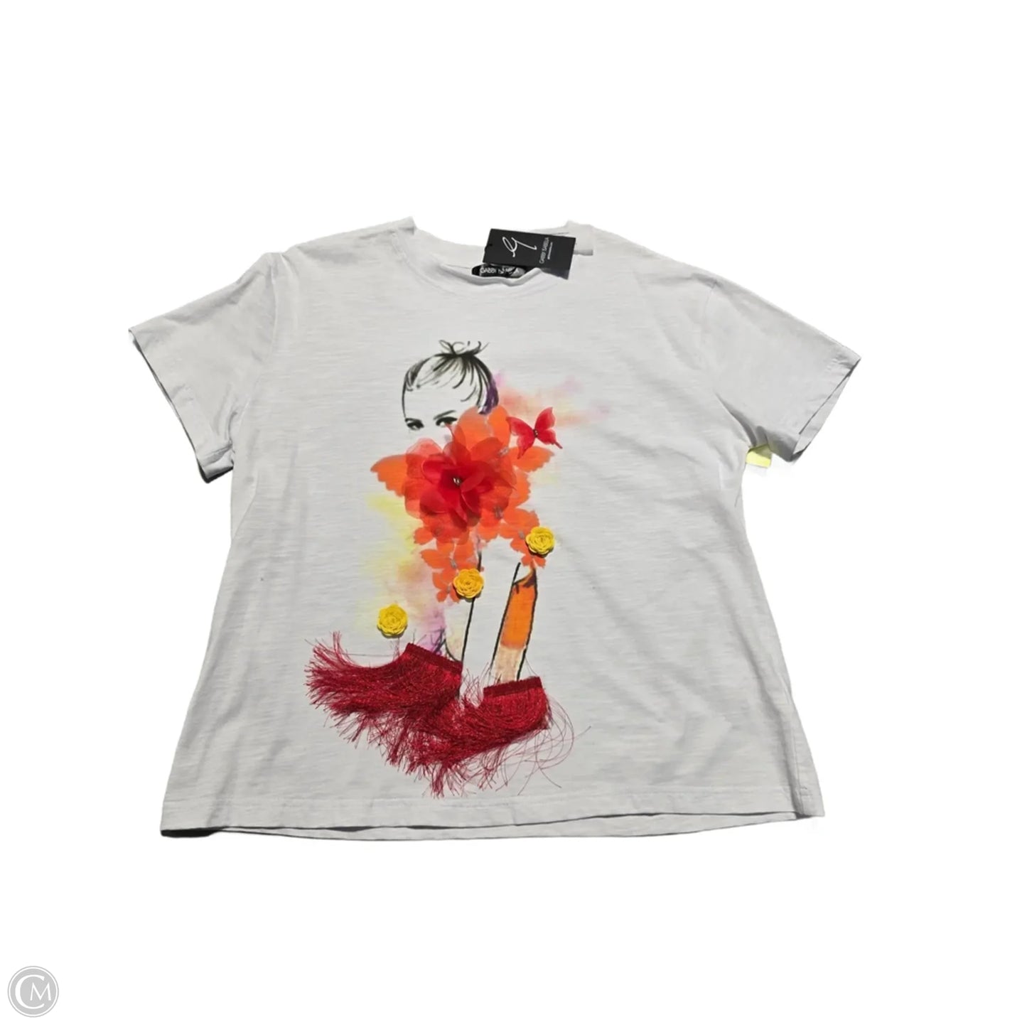 Top Short Sleeve By Cmc In White, Size: Xl