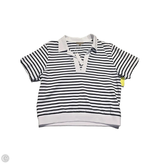 Top Short Sleeve By Lilla P In Striped Pattern, Size: L