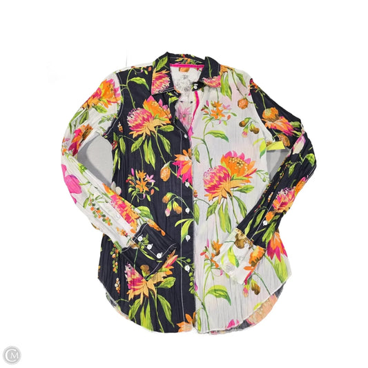 Top Long Sleeve By Cmc In Floral Print, Size: L