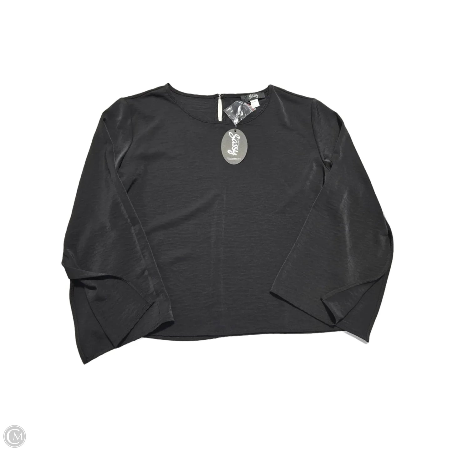 Top Long Sleeve By Cmc In Black, Size: L