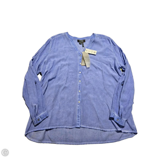 Top Long Sleeve By French Dressing In Blue, Size: Xl