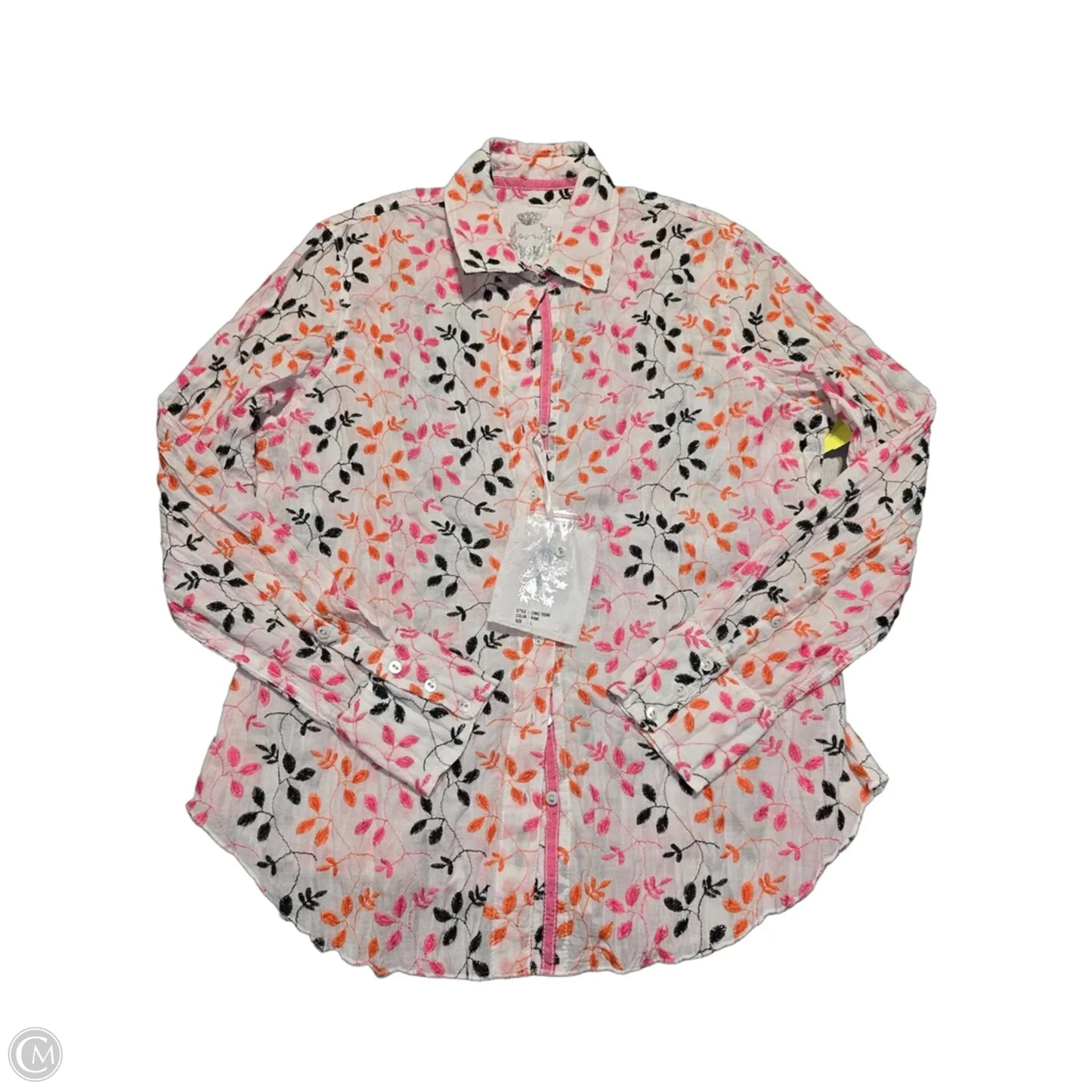 Top Long Sleeve By Cmc In Floral Print, Size: L
