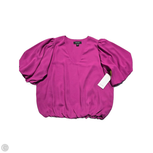 Blouse Short Sleeve By Karen Kane In Purple, Size: S