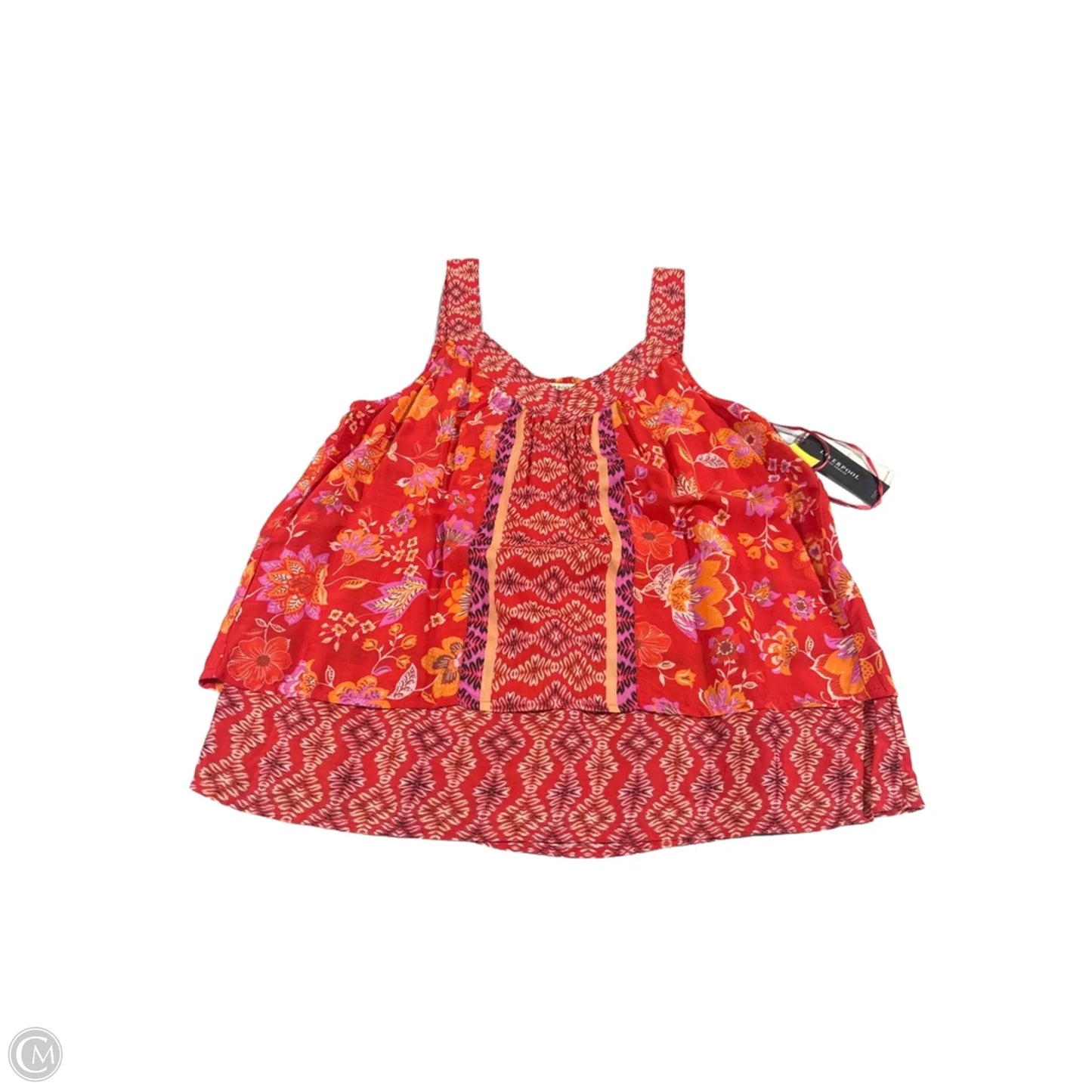 Tank Top By Liverpool In Orange & Red, Size: Xs