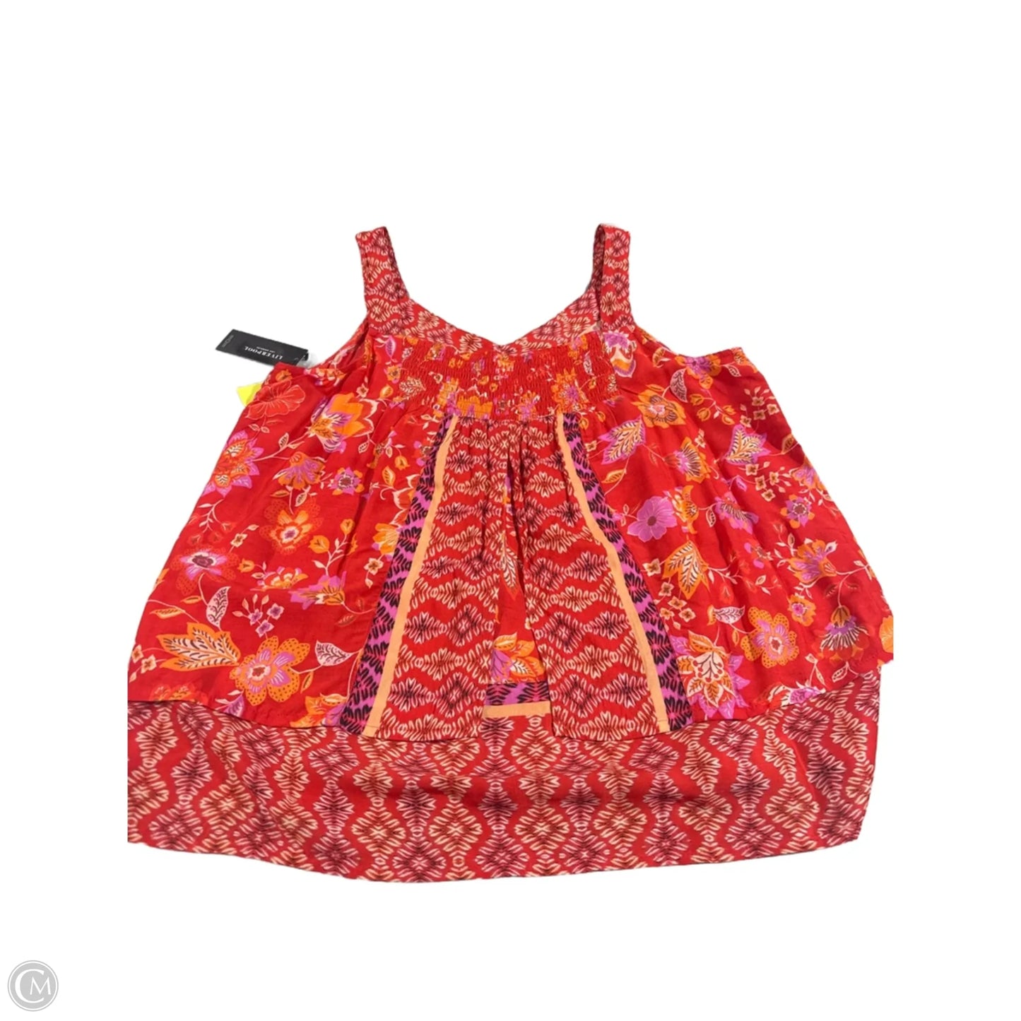 Tank Top By Liverpool In Orange & Red, Size: S