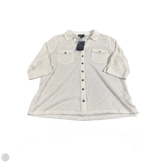 Top 3/4 Sleeve By Cmc In White, Size: M