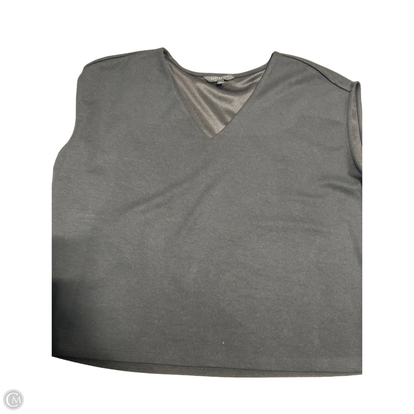 Top Sleeveless By Liverpool In Black, Size: L