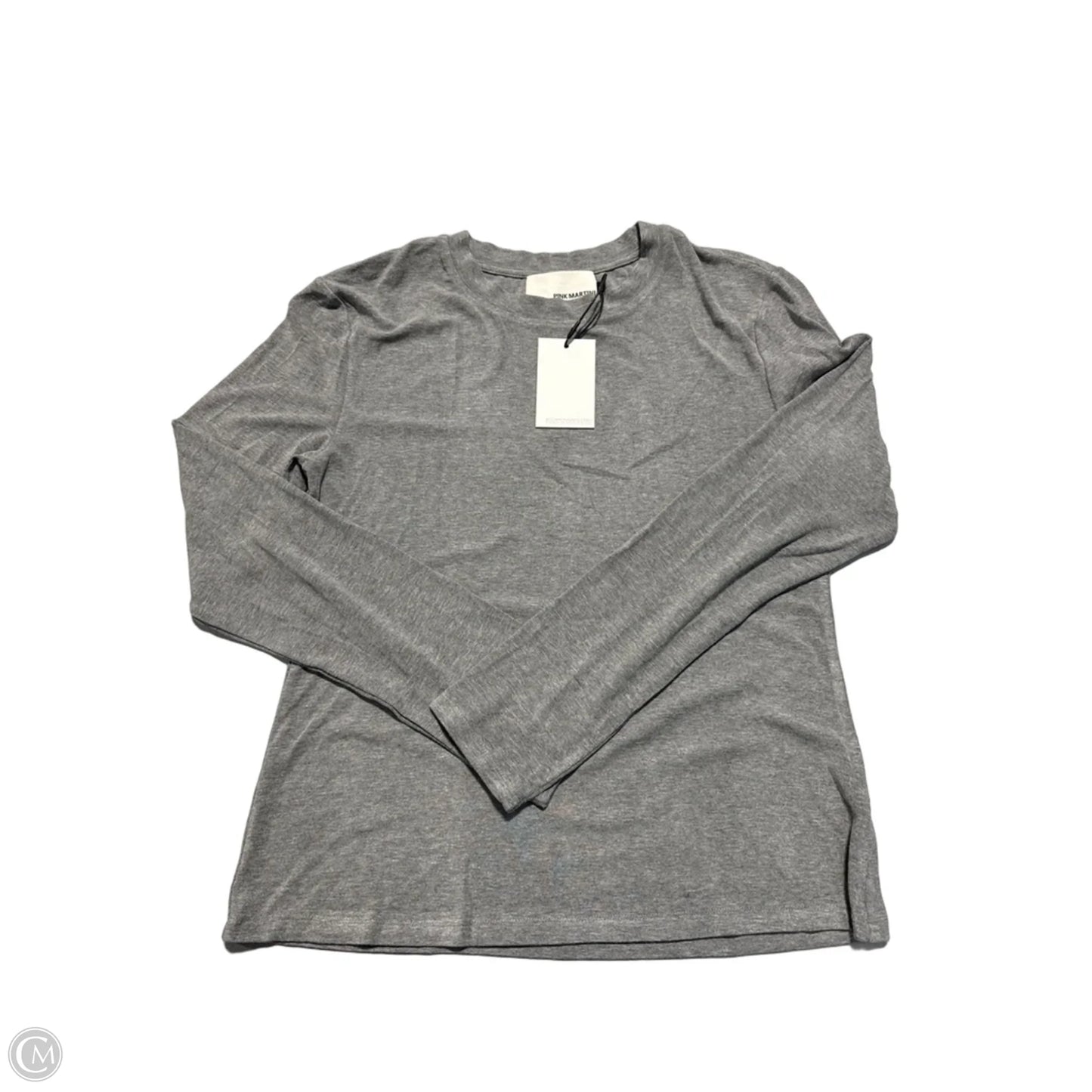 Top Long Sleeve By Cmc In Grey, Size: L