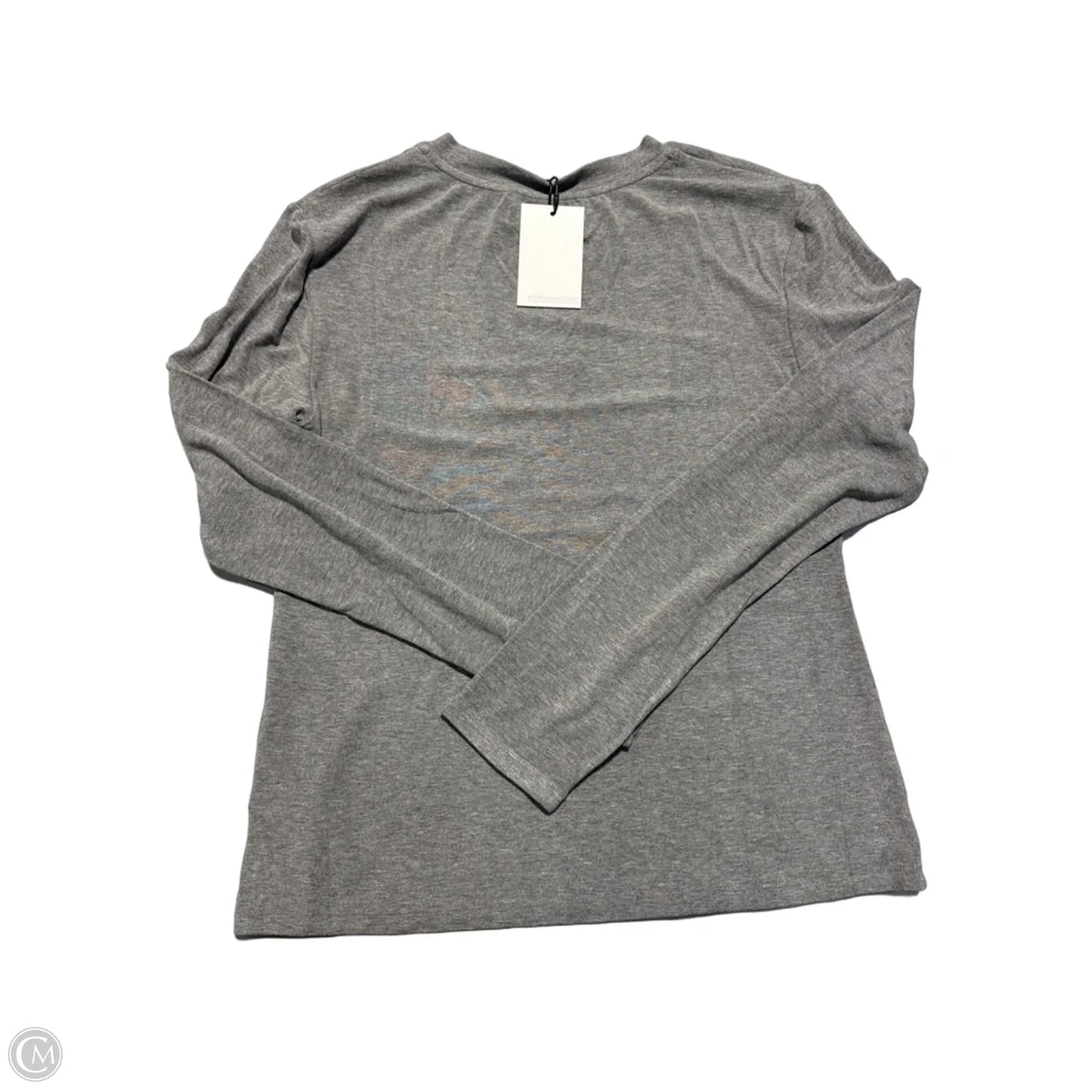 Top Long Sleeve By Cmc In Grey, Size: L