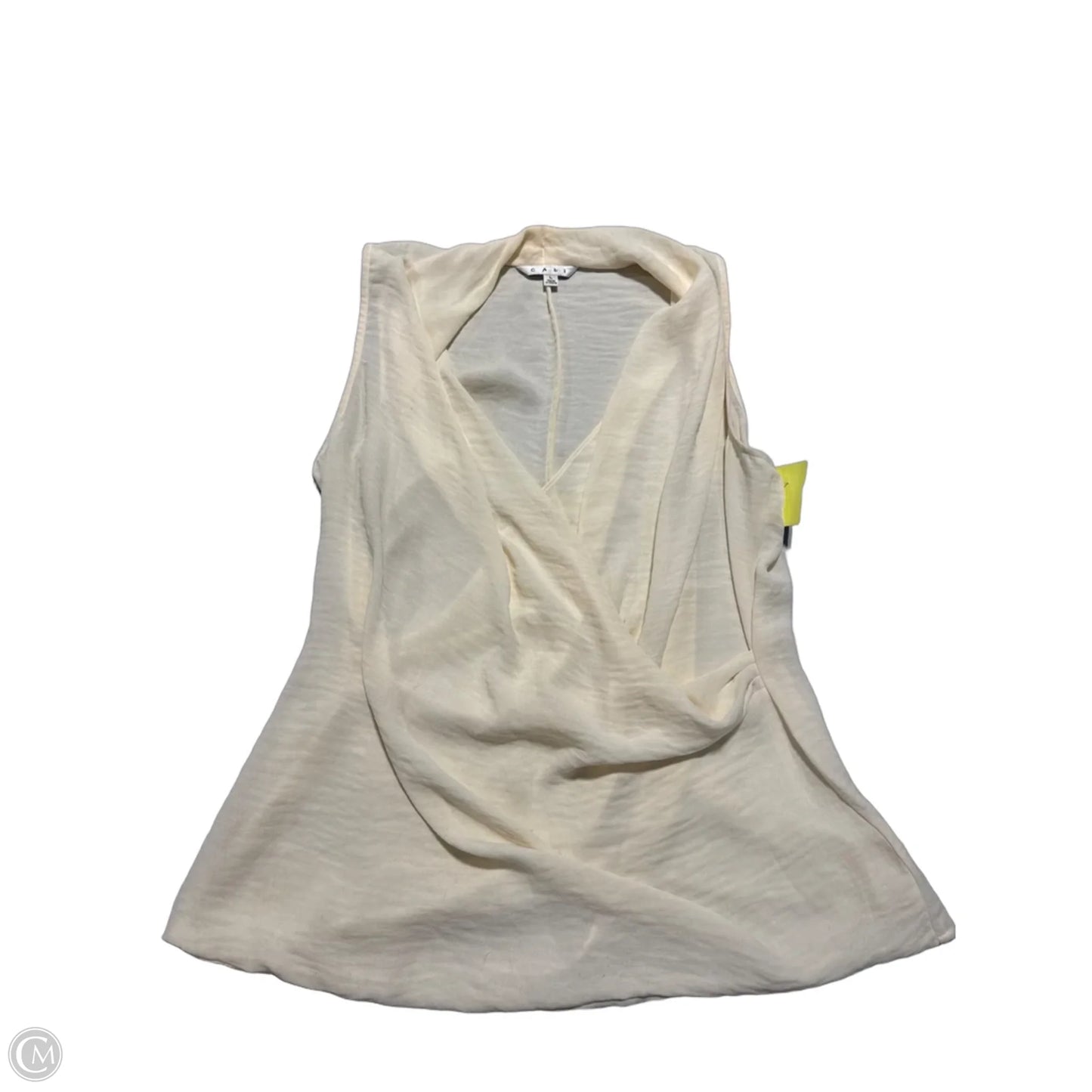 Top Sleeveless By Cabi In Cream, Size: L