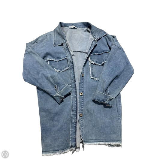 Top Long Sleeve By Cmc In Blue Denim, Size: M