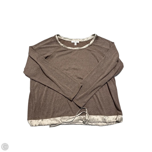 Top Long Sleeve By Cmc In Brown, Size: M