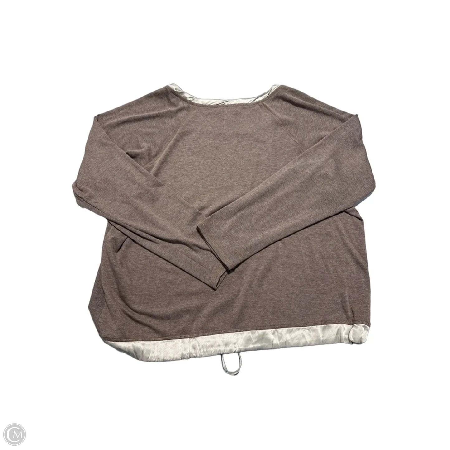 Top Long Sleeve By Cmc In Brown, Size: M
