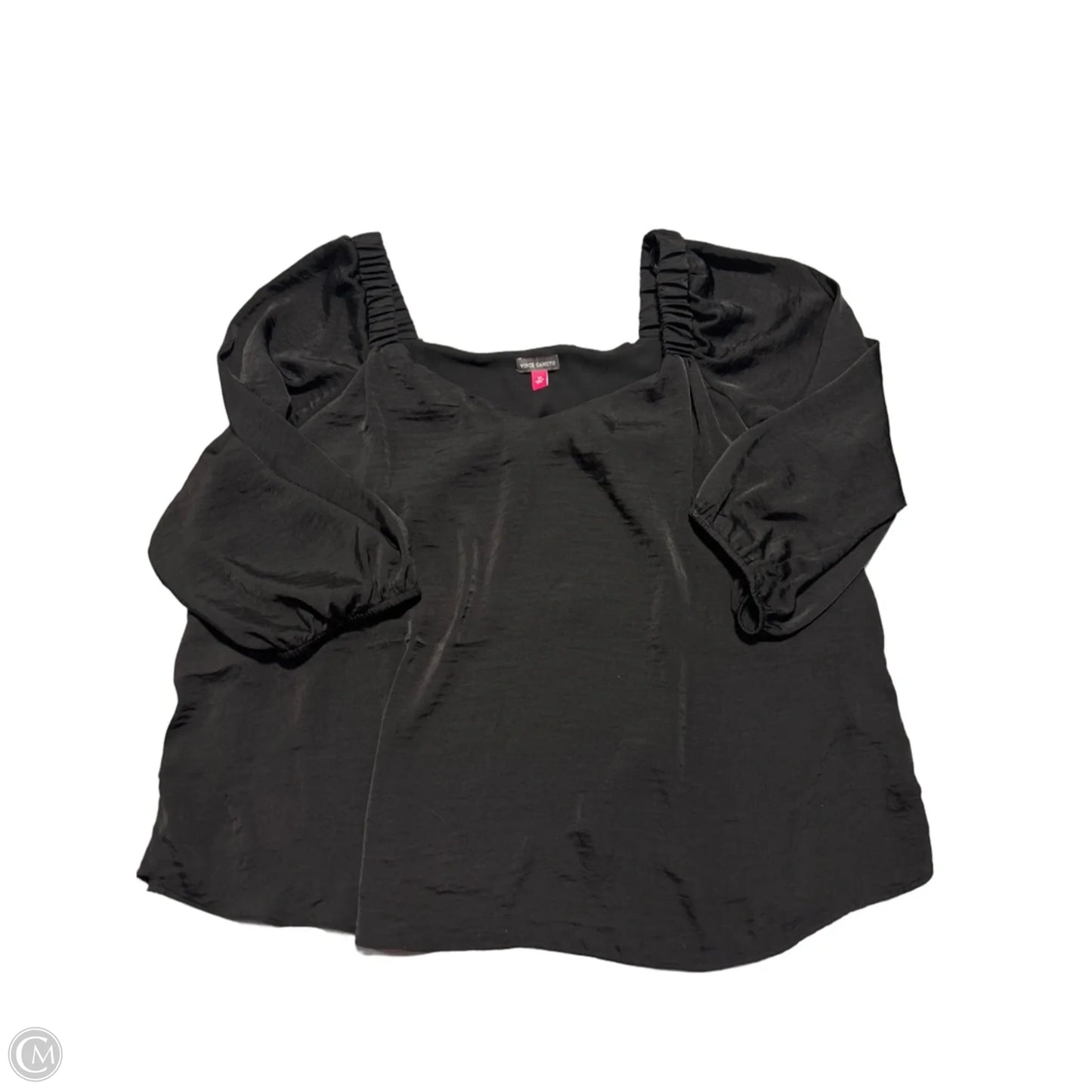 Top 3/4 Sleeve By Vince Camuto In Black, Size: 3x